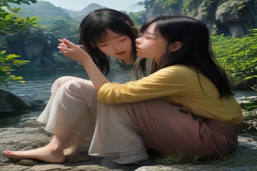 古风武侠场景中一位身着墨绿长衫的侠女立于山崖边，手持长剑凝望远方，衣袂在晚风中飘动，画面金棕色夕阳光晕渲染出深沉的悲凉意境，体现侠女的悲哀这一主题